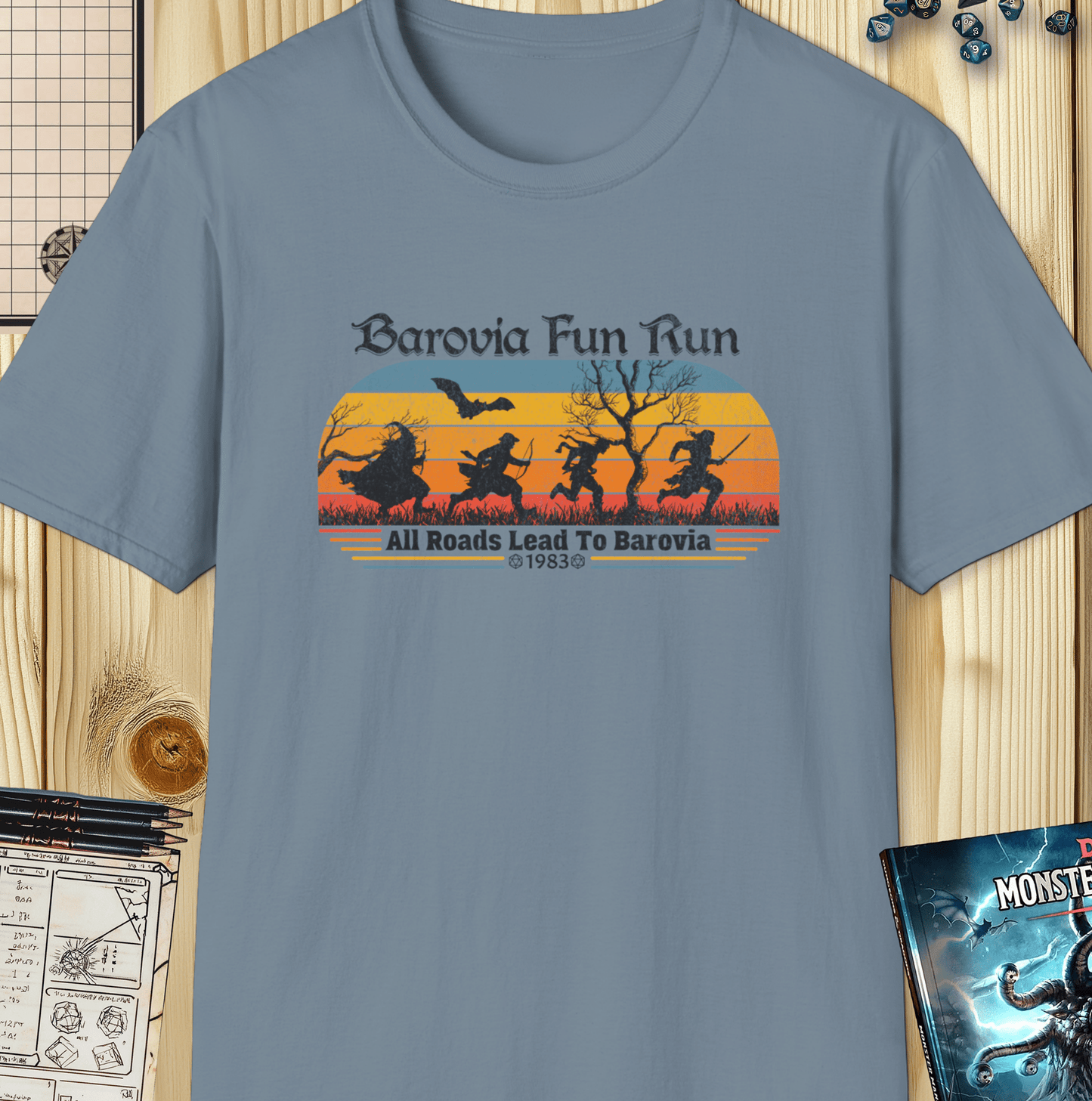 Barovia Fun Run T-Shirt – Vintage D&D Adventure Retro Design