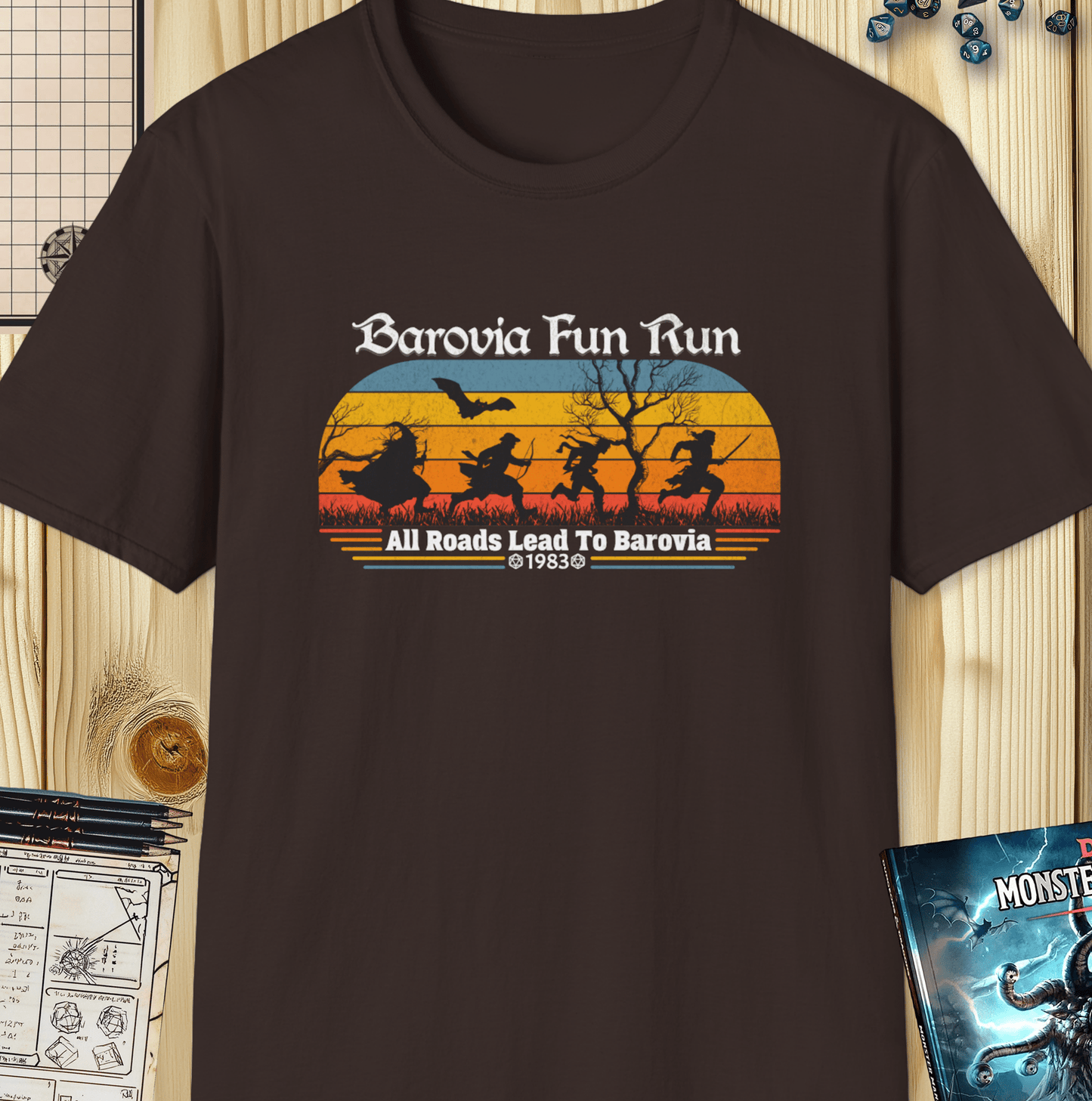 Barovia Fun Run T-Shirt – Vintage D&D Adventure Retro Design