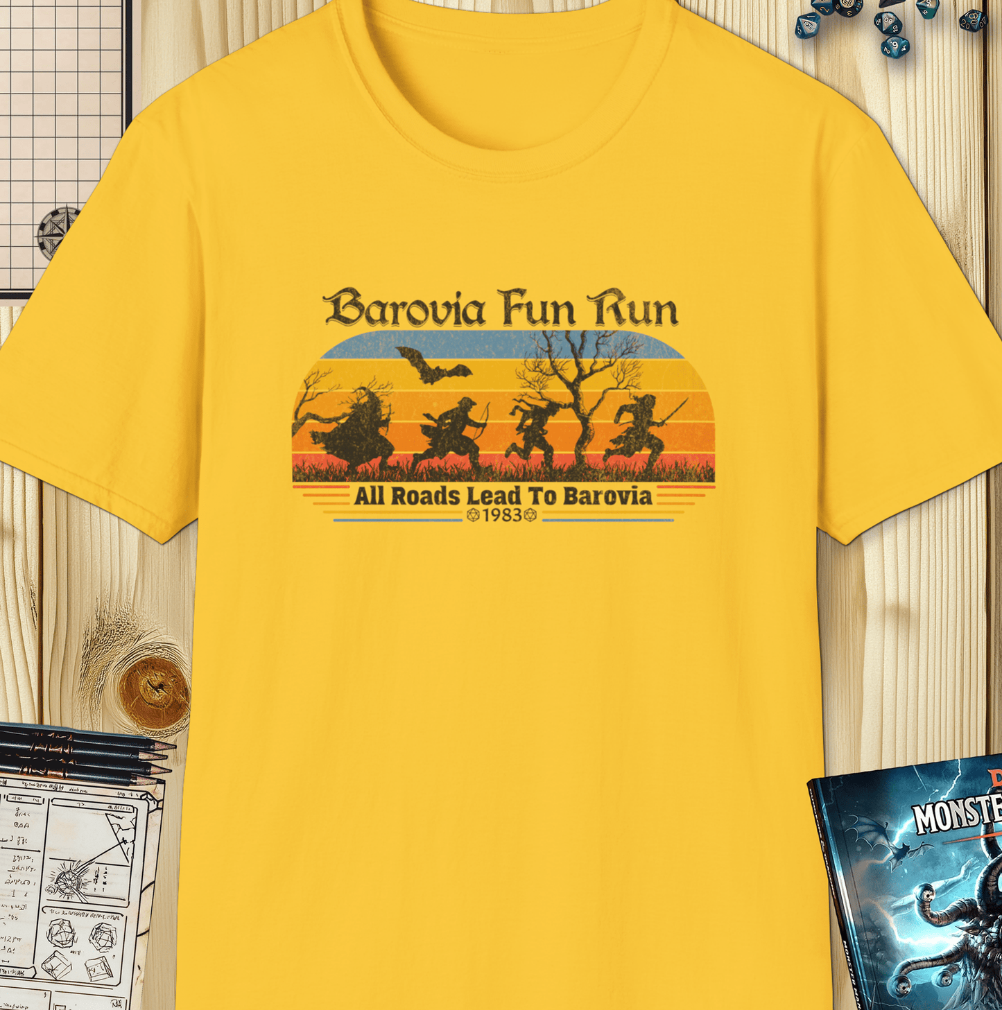 Barovia Fun Run T-Shirt – Vintage D&D Adventure Retro Design